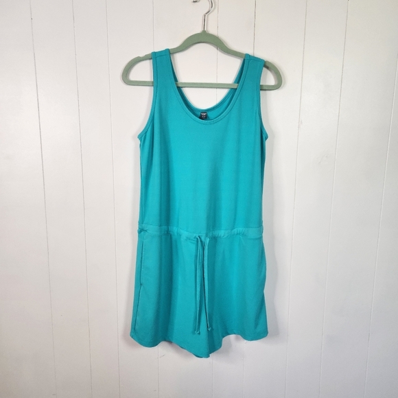 Joe Fresh Pants - Joe Fresh Active Turquoise Sleeveless Shorts Romper Pockets Stretch Size Medium